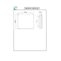 Folk LED buiten plafondlamp, 28 cm x 28 cm, wit, IP65