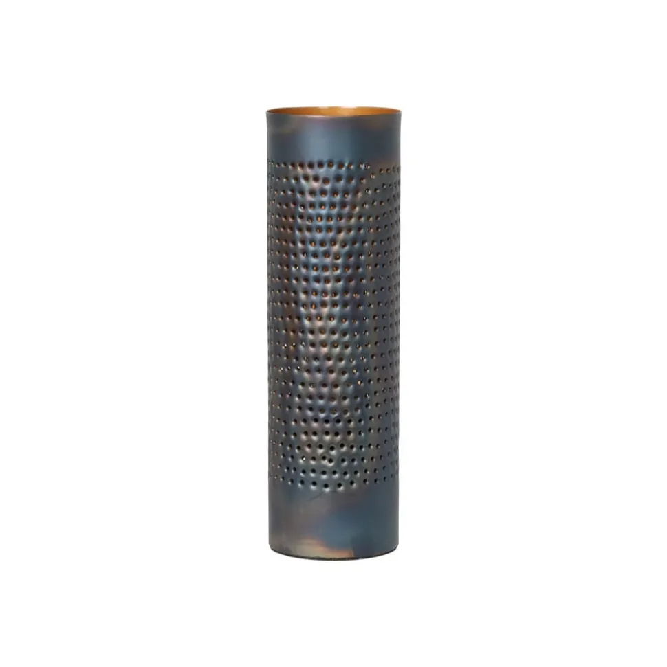 Forato tafellamp, hoogte 42 cm, bruin, metaal