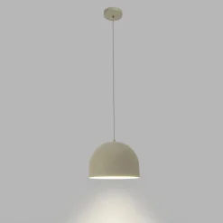 Forlight hanglamp Fres, beige, staal, Ø 30 cm