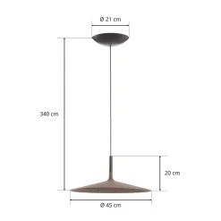 Foscarini Aplomb Large LED hanglamp, bruin