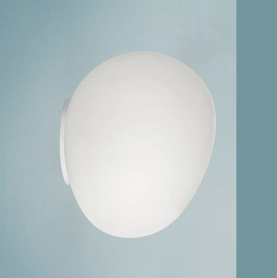 Foscarini Gregg MIDI wandlamp, van glas, wit