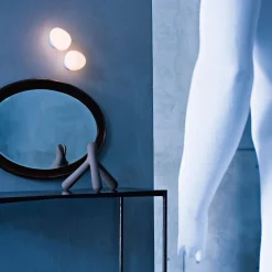 Foscarini Gregg MIDI wandlamp, van glas, wit