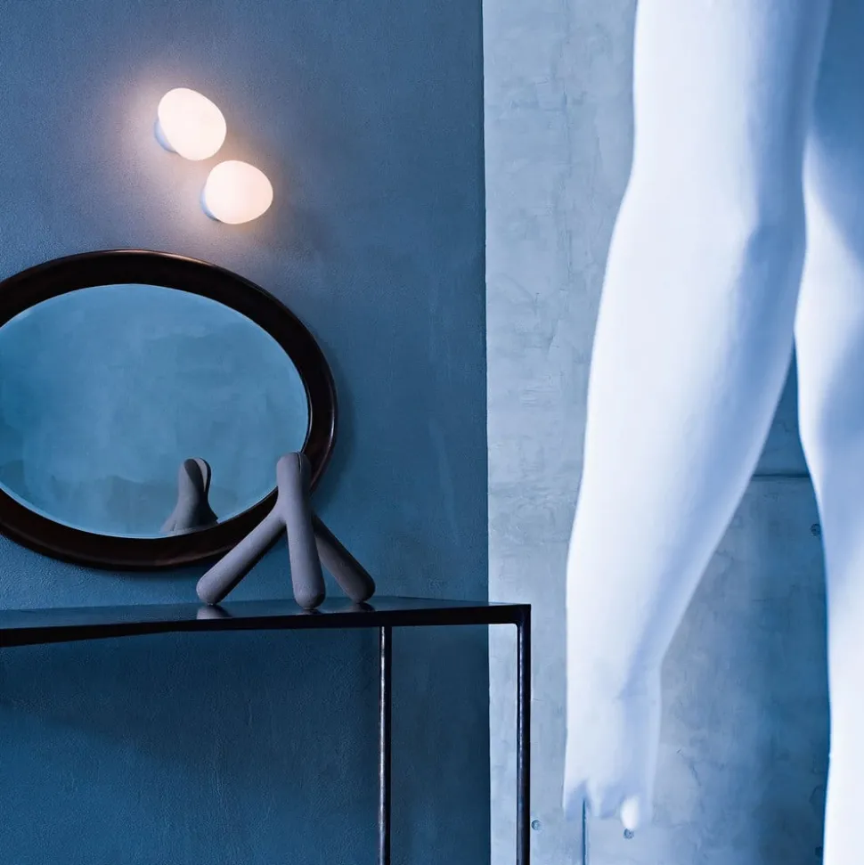 Foscarini Gregg MIDI wandlamp, van glas, wit