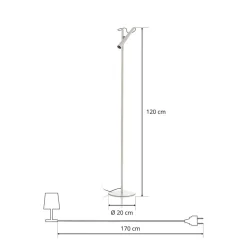 Foscarini Magneto LED vloerlamp, wit