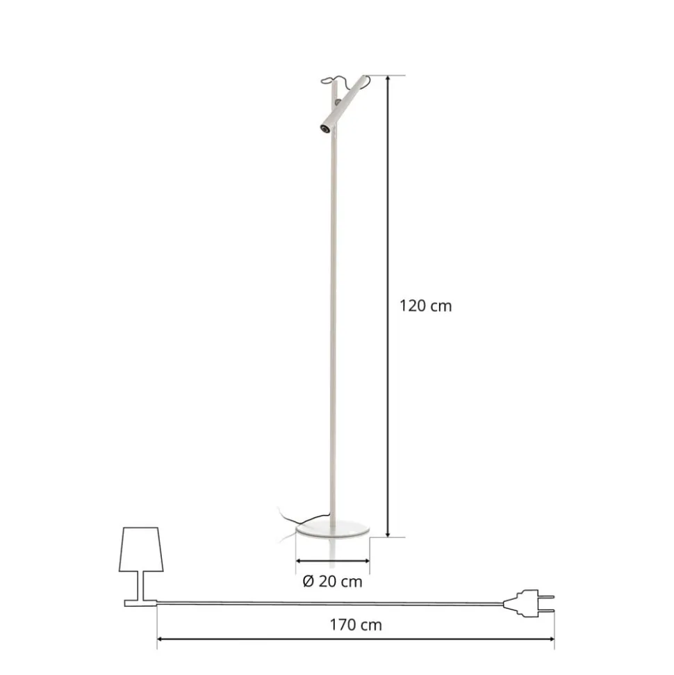 Foscarini Magneto LED vloerlamp, wit