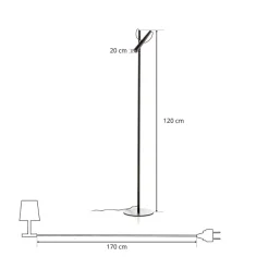 Foscarini Magneto LED vloerlamp, zwart