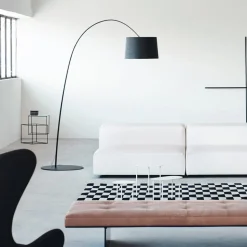 Foscarini Twiggy booglamp met dimmer, zwart