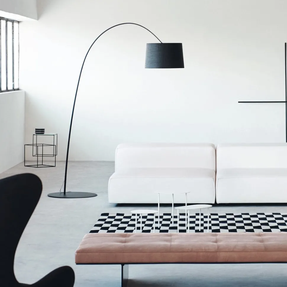 Foscarini Twiggy booglamp met dimmer, zwart