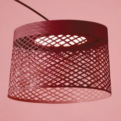 Foscarini Twiggy Grid booglamp, karmijnrood
