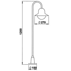 Fraai gevormde tuinpadverlichting 190 S