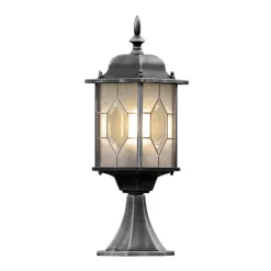 Fraaie buitensokkel MILANO in zwart en zilver