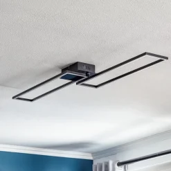 Frame LED plafondlamp, afstandsbediening, zwart