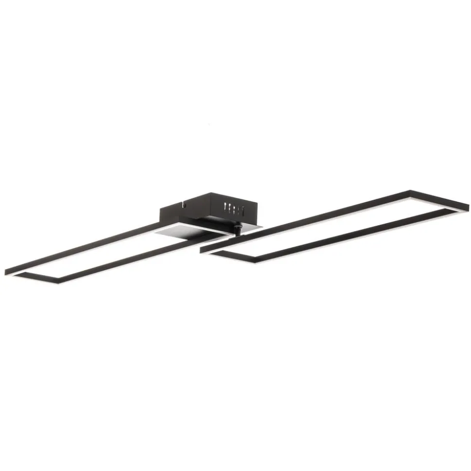 Frame LED plafondlamp, afstandsbediening, zwart