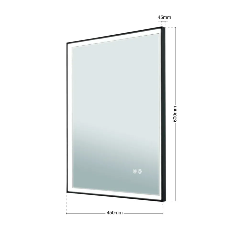 Frame LED-spiegel, 45 x 60 cm, CCT, anticondens, dimbaar