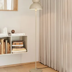 FRANDSEN Butterfly vloerlamp grijs trapschakelaar