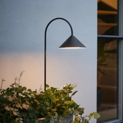 FRANDSEN LED grondspies lamp Graspaal, zwart, hoogte 82 cm