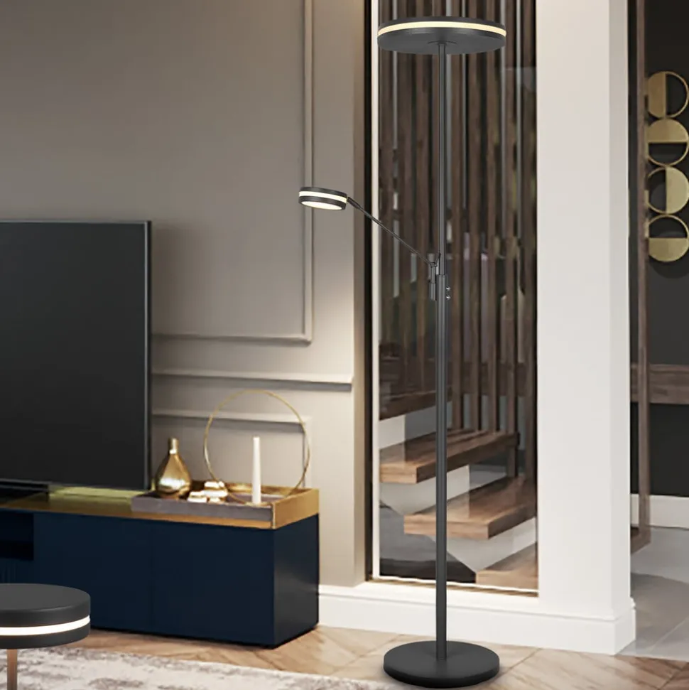 Franklin LED uplighter, leeslamp, antraciet