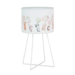 Freddy tafellamp, kleurrijk, dieren, E14, hoogte 32,5 cm