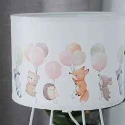 Freddy tafellamp, kleurrijk, dieren, E14, hoogte 32,5 cm