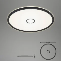 Free LED plafondlamp, Ø 42 cm, zwart