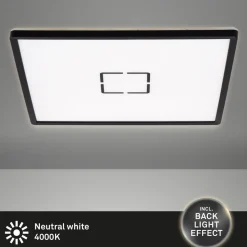 Free LED plafondlamp, 42 x 42 cm, zwart