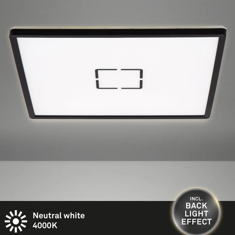 Free LED plafondlamp, 42 x 42 cm, zwart