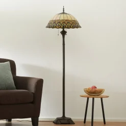 Frieda - staande lamp met Tiffany-scherm