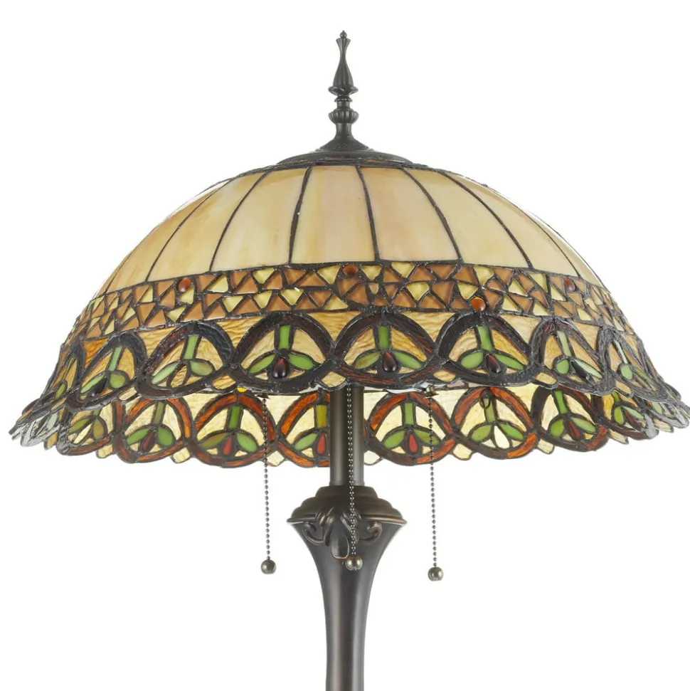 Frieda - staande lamp met Tiffany-scherm