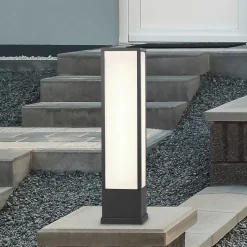 Fuerte LED sokkellamp, antraciet, aluminium, IP54