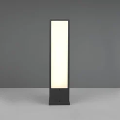 Fuerte LED sokkellamp, antraciet, aluminium, IP54