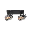 Fumoso plafondspot, lengte 37 cm, zwart/grijs, 2-lamps.