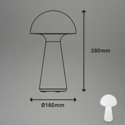Fungo LED tafellamp, oplaadbaar, wit