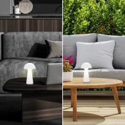 Fungo LED tafellamp, oplaadbaar, wit