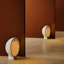 Gaia LED sokkellamp, grijs, beton, hoogte 38,8 cm