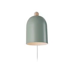 Gaston wandlamp met snoer en stekker, metaal, groen