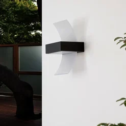 Gebogen LED-buitenwandlamp Skadi