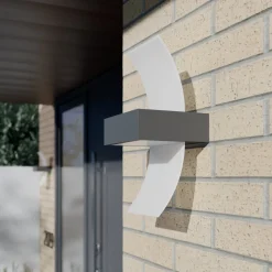 Gebogen LED-buitenwandlamp Skadi