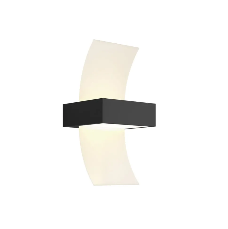 Gebogen LED-buitenwandlamp Skadi