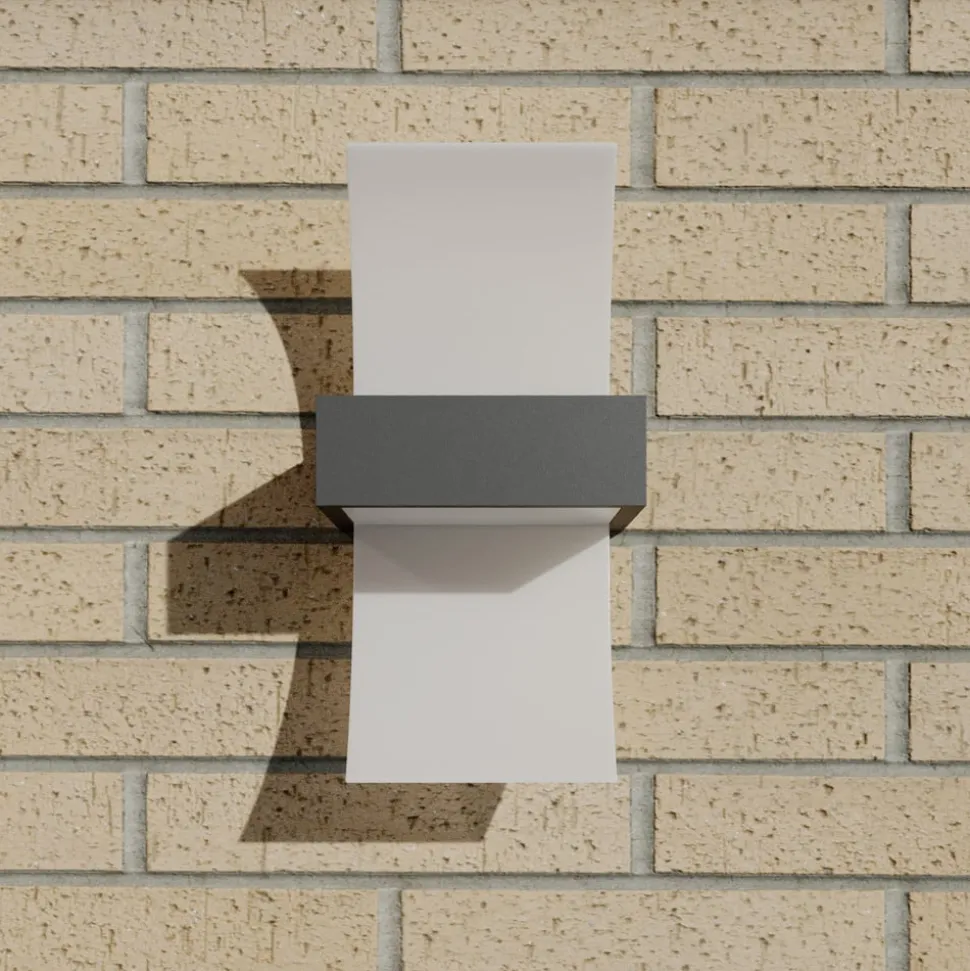 Gebogen LED-buitenwandlamp Skadi