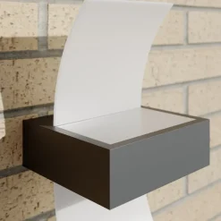 Gebogen LED-buitenwandlamp Skadi