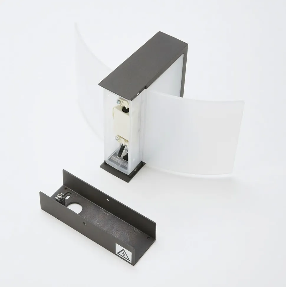 Gebogen LED-buitenwandlamp Skadi