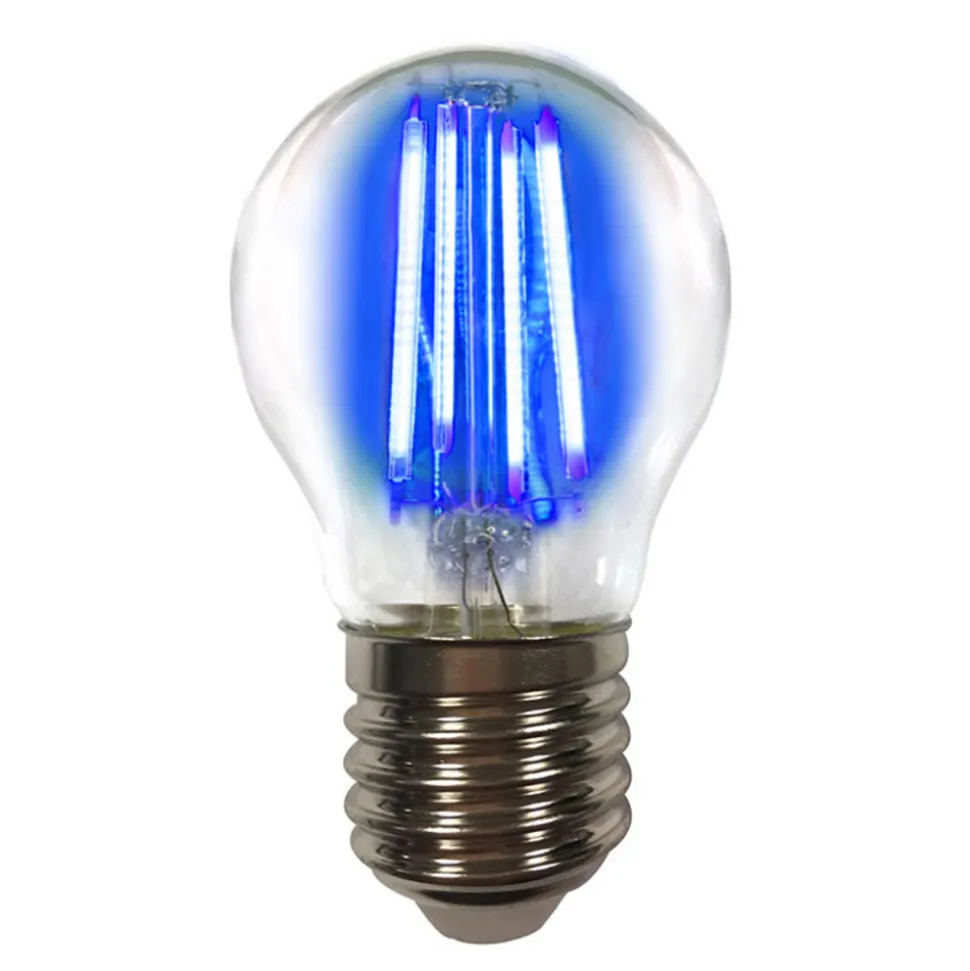 Gekleurd licht E27 4W LED lamp filament, blauw