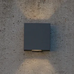 Gemini Beams, IP54 up/down hoekig antraciet