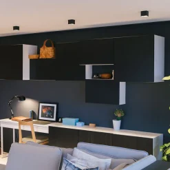 GF design Blocky inbouwlamp IP54 zwart 3.000 K