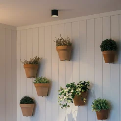 GF design Tubo inbouwlamp IP54 zwart 2.700 K