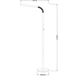 Gilly oplaadbare LED vloerlamp, zwart