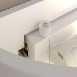 Gips wandlamp Azriel, wit, halfrond, 3-voudig