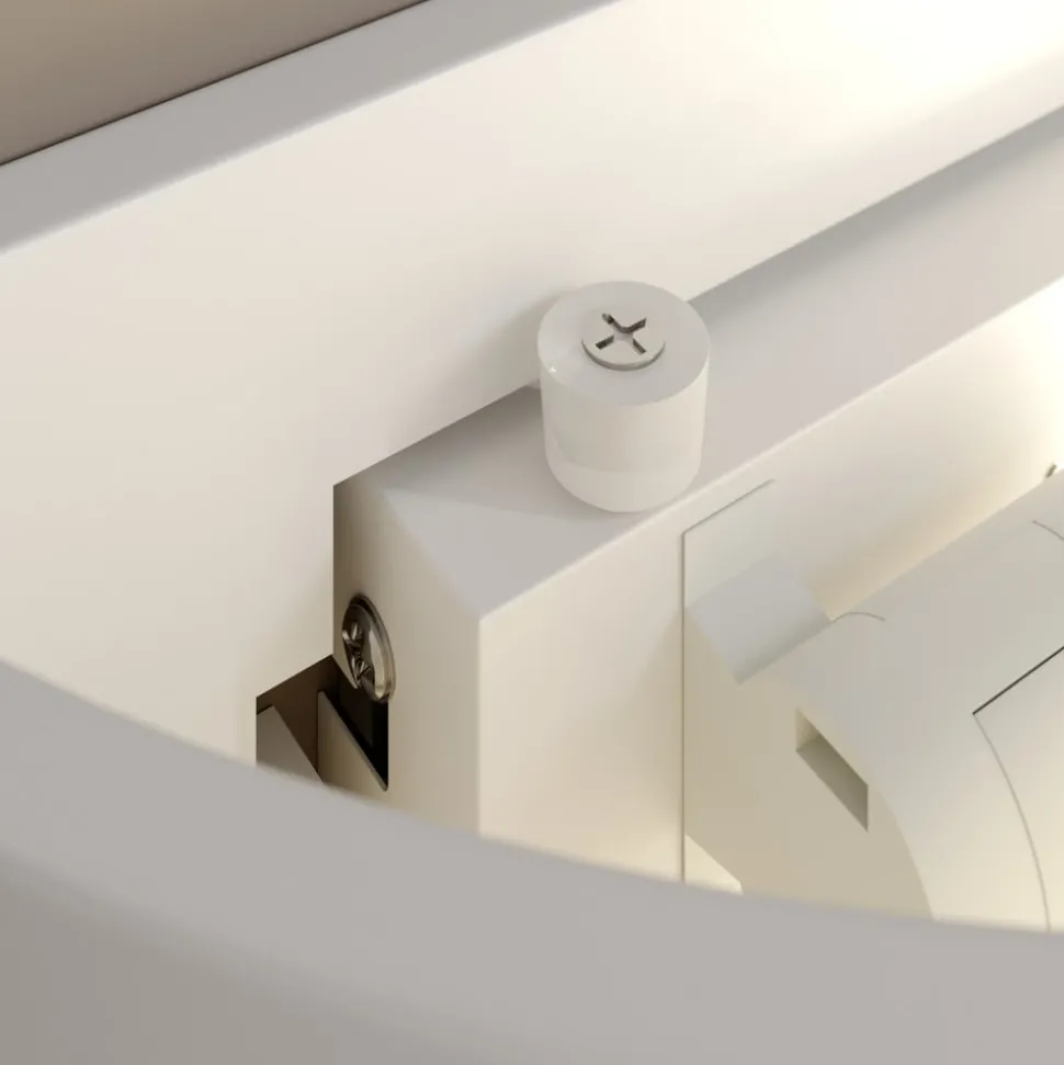 Gips wandlamp Azriel, wit, halfrond, 3-voudig