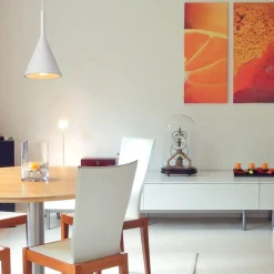 Gipsy conische hanglamp van gips