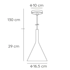 Gipsy conische hanglamp van gips